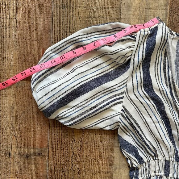 Kate & Lily Womens Striped Tiered Maxi Dress W/ Puff Sleeves Size 6 - Picture 5 of 8